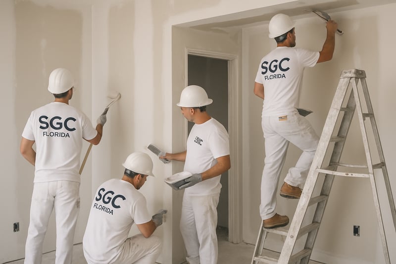 SGC Florida team providing painting and drywall services on a job site
